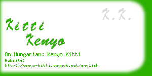 kitti kenyo business card